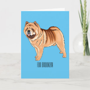 Carte Chow Chow dog cartoon