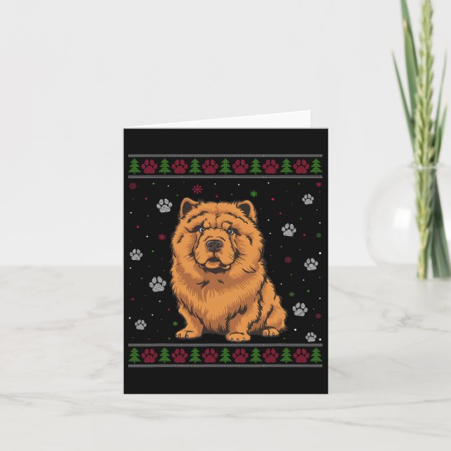 Carte Chow Chow Sweat de Noël Xmas Animal chien chien Lo (Devant)