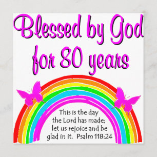 CARTE CHRÉTIEN 80E ANNIVERSAIRE