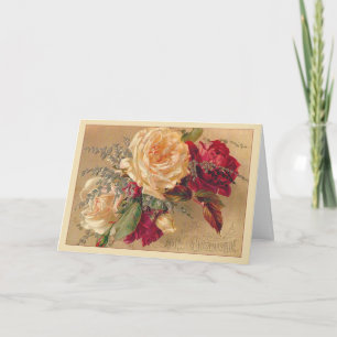 Carte chrétienne de Victorian Roses