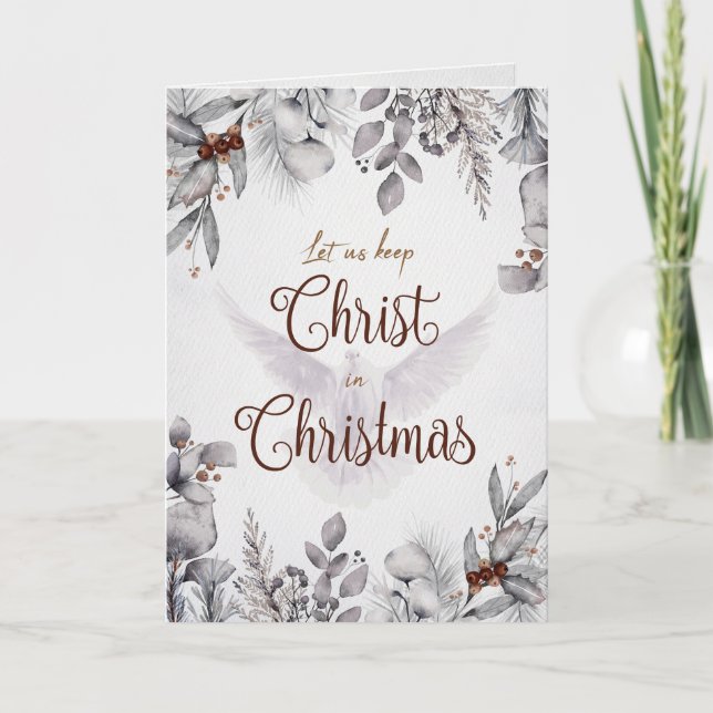 Carte Chrétiens gardons le Christ dans Noël (Devant)