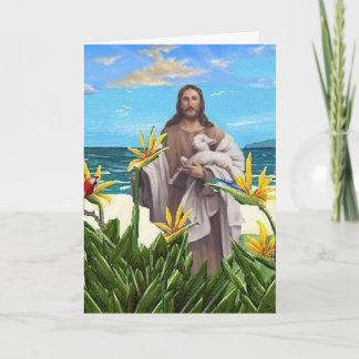 Carte Christ Avec Oiseau De Paradis