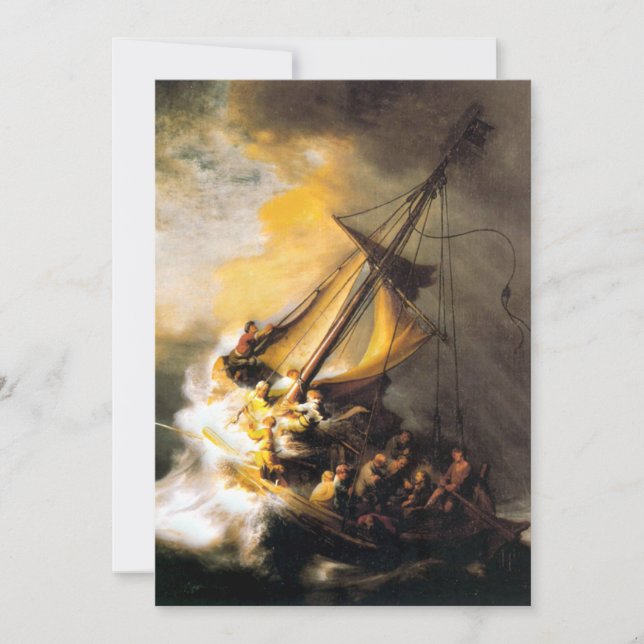 Carte Christ dans la tempête sur la mer de Galilée- Remb (Devant)