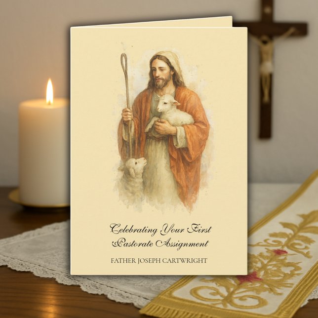 Carte Christ le bon pasteur Premier prêtre pastoral (Créateur téléchargé)