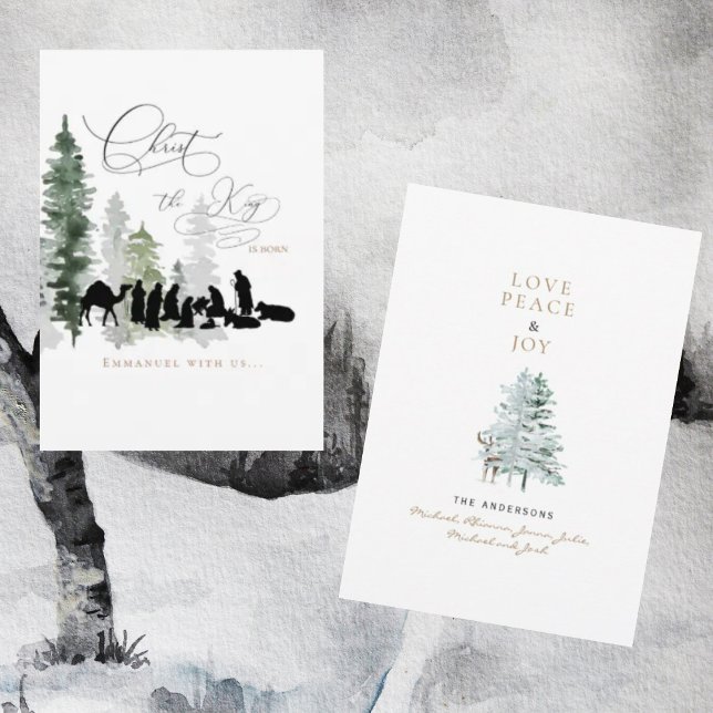 Carte Christ le Roi est né Nativité chrétienne (Créateur téléchargé)