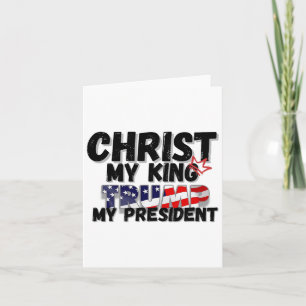 Carte Christ Mon roi Trump Mon président