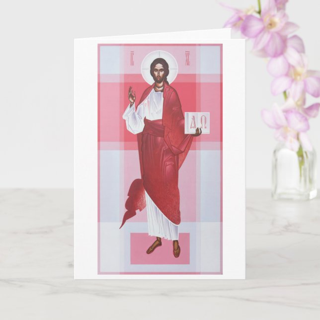 Carte Christ Pantocrator (Orchidée)
