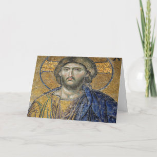 Carte Christ Pantocrator Mosiac Iconique Religieux Romai