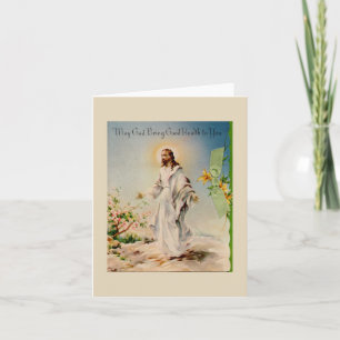 Carte Christ vintage ressuscité