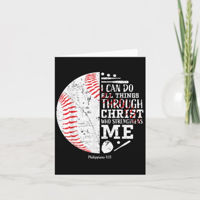 Carte Christian Baseball Philipans 4_13 I Can Do All Thi (Devant)