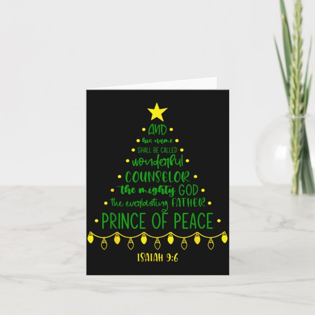 Carte Christian Christmas Jesus Bible Names Xmas Tree Sh (Devant)