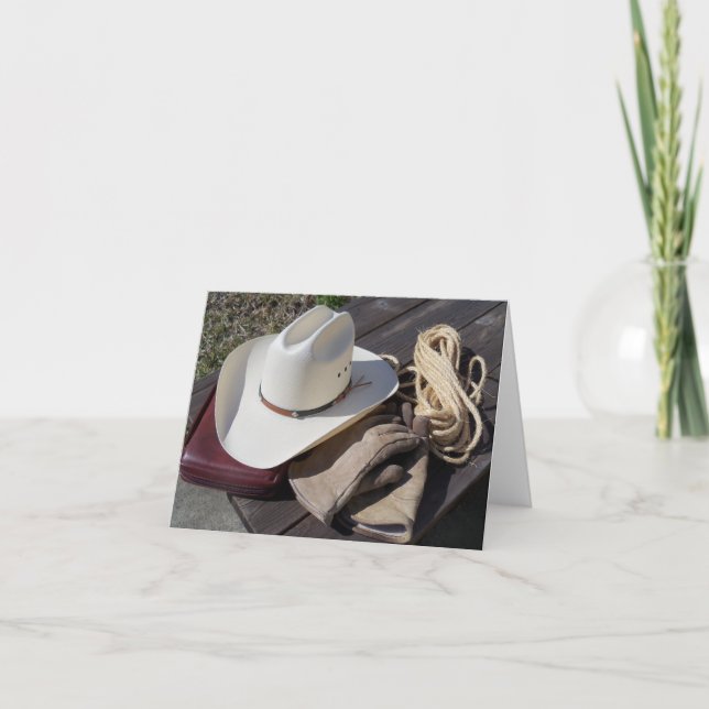 Carte Christian Cowboy Western Southwest Note Card (Devant)