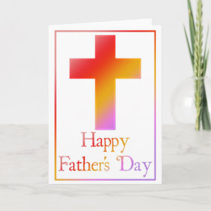 Carte Christian Cross Design 10 Happy Fête des pères Car