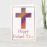 Christian Cross Design 4 Happy Fête des pères Card