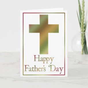 Carte Christian Cross Design 5 Happy Fête des pères Card