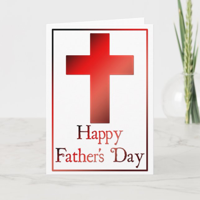 Carte Christian Cross Design 9 Happy Fête des pères Card (Devant)