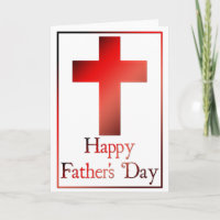 Christian Cross Design 9 Happy Fête des pères Card