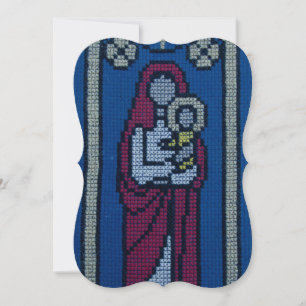 Carte Christian embroidery
