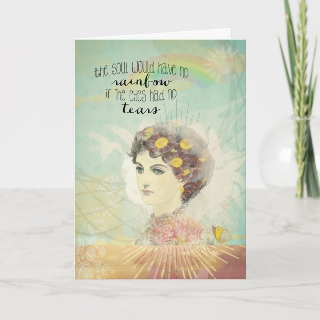 Carte Christian Encouragement, accrochez-vous (Devant)