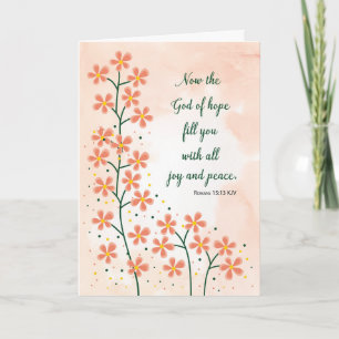 Carte Christian Encouragement Espoir Joie et Paix Simple