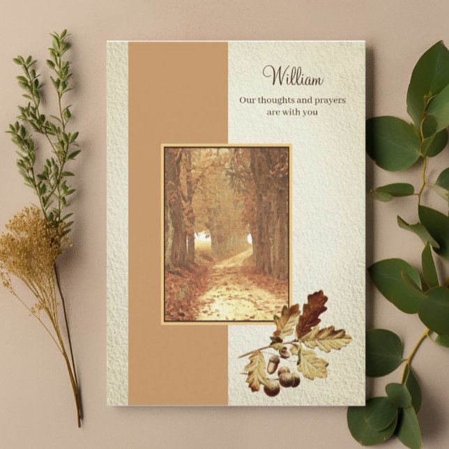 Carte Christian Faith Aquarelle Automne Confort (Christian Faith Watercolor Fall Road Comfort Card)