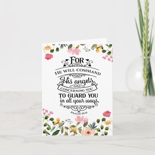 Carte Christian Floral Guard Vous (Devant)