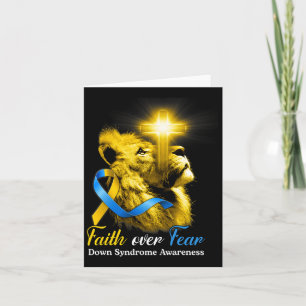 Carte Christian Lion Cross Faith sur la peur Syndrome