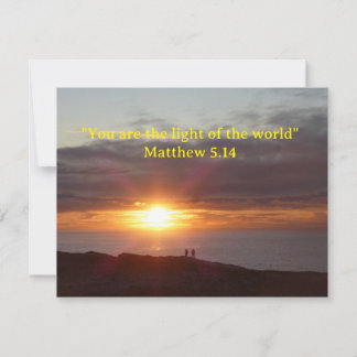 Carte Christian Matthieu 5:14 (Vierge à l'intérieu