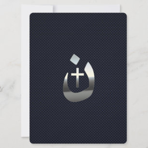 Carte Christian Nazarene Cross Solidarité Argent