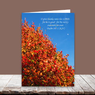 Carte Christian Thanksgiving — Automne