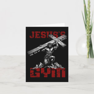 Carte Christian Workout Tee Jesus's Gym Bodybuilder Moti