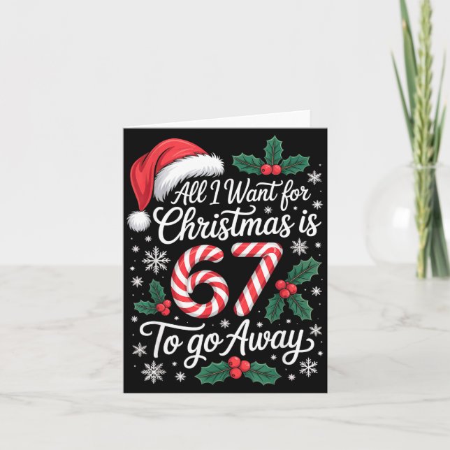 Carte Christmas 67 To Go Away Six Seven Funny Teacher Pa (Devant)