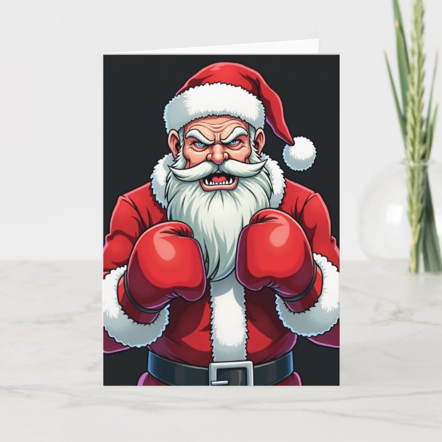 Carte Christmas Boxing Santa (Devant)