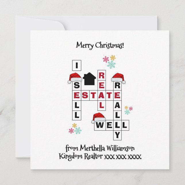 Carte ChRISTMAS - Cadeau immobilier (Devant)