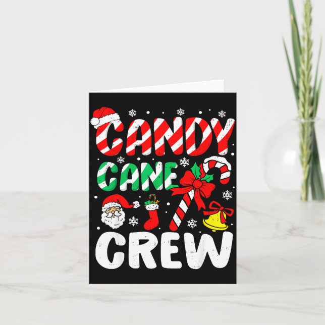 Carte Christmas Candy Cane Crew Xmas Holiday Toddler Kid (Devant)