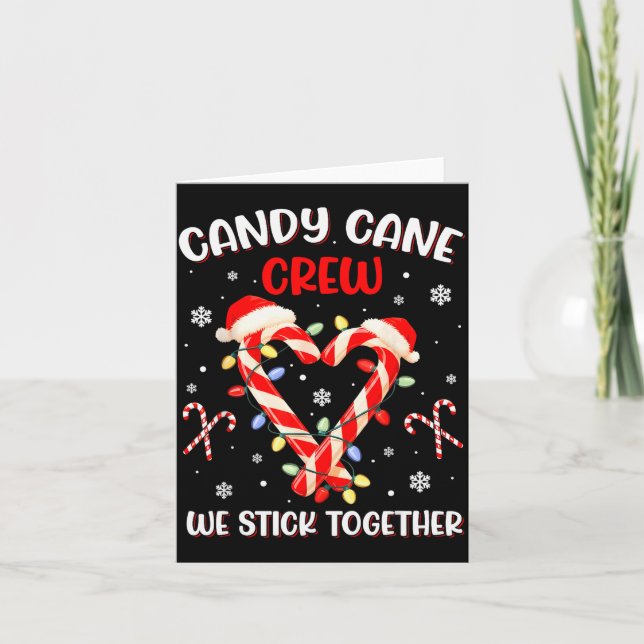 Carte Christmas Candy Cane Heart Holiday Family Matching (Devant)