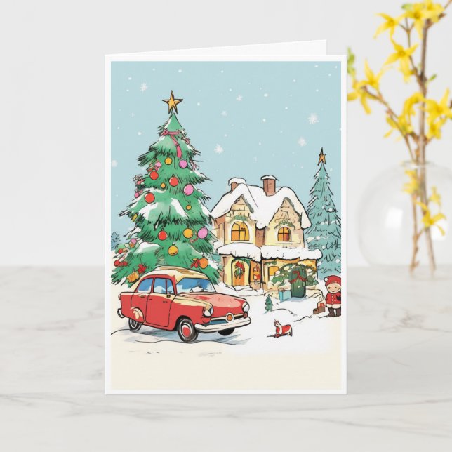 Carte Christmas card (Fleur jaune)