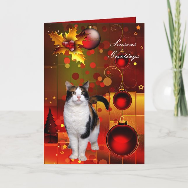Carte Christmas Cat (Devant)