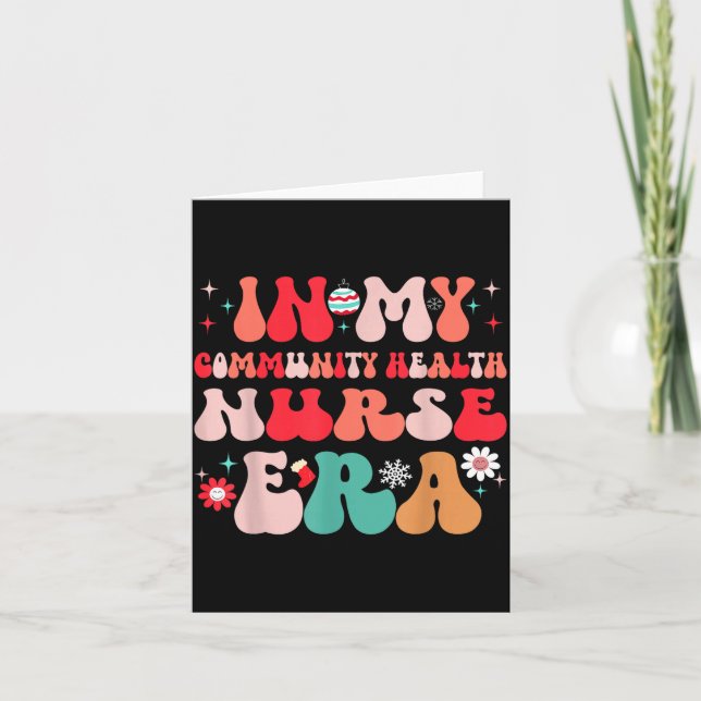 Carte Christmas Community Health Nurse Present For Funny (Devant)