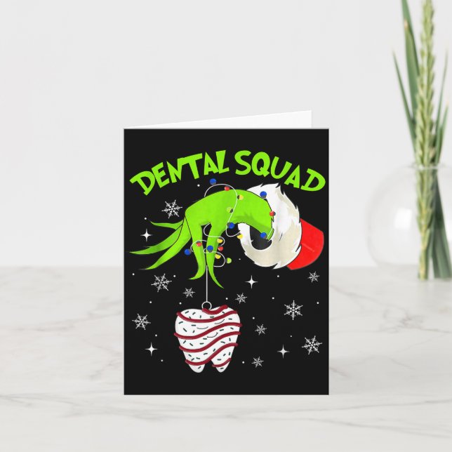 Carte Christmas Dental Squad Cute Dentist Dental Hygieni (Devant)