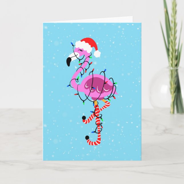 Carte Christmas Flamingo (Devant)