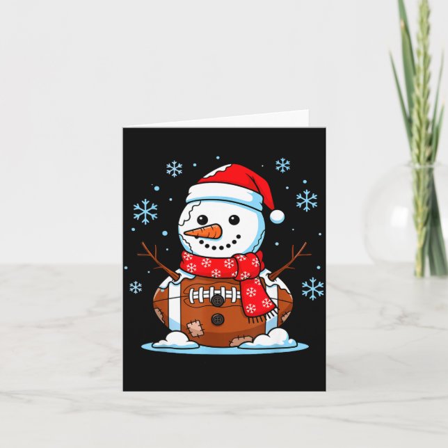Carte Christmas Football Snowman Kids Football Christmas (Devant)