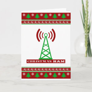 Carte Christmas HAM Radio "Ugly Sweater"