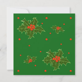 Carte Christmas Holly