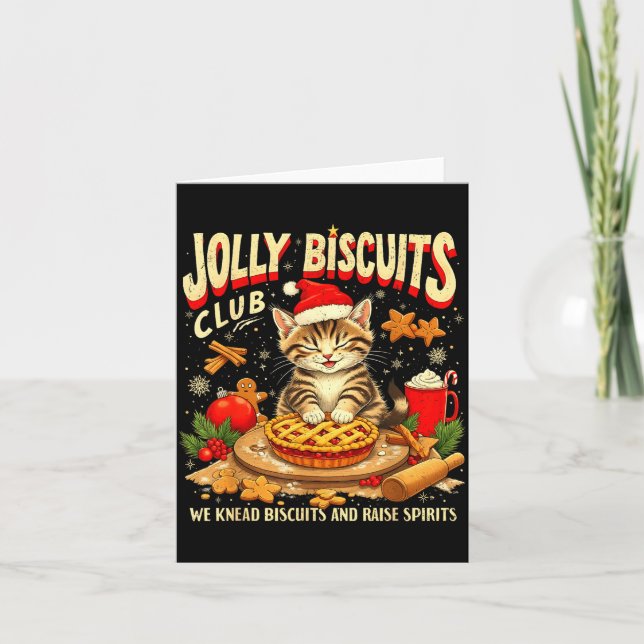 Carte Christmas Jolly Biscuits Club Cute Cat Lovers Baki (Devant)