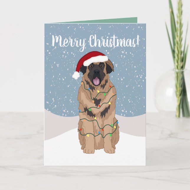 Carte Christmas Leonberger (Devant)