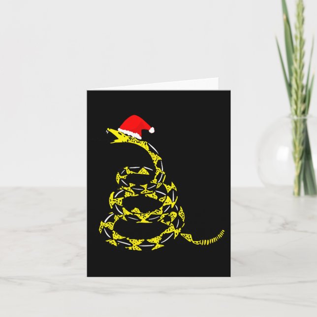 Carte Christmas Libertarian Gadsden Don't Tread Snake  (Devant)