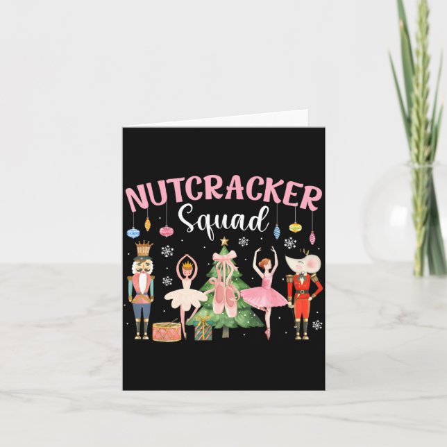 Carte Christmas Nutcracker Squad Ballet Dance Women Kids (Devant)