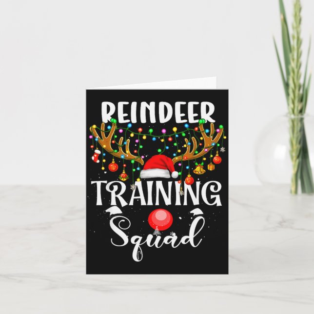 Carte Christmas Running Reindeer Runner Training Squad T (Devant)