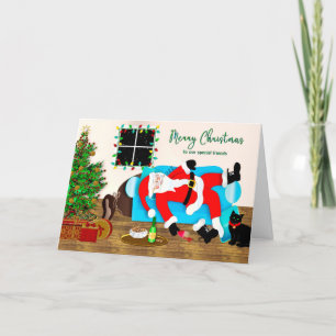 Carte Christmas Special Friends Humour Père Noël Snoozin